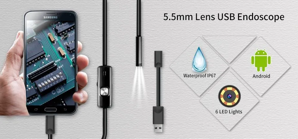 Snake Tube Waterproof Camera For Android