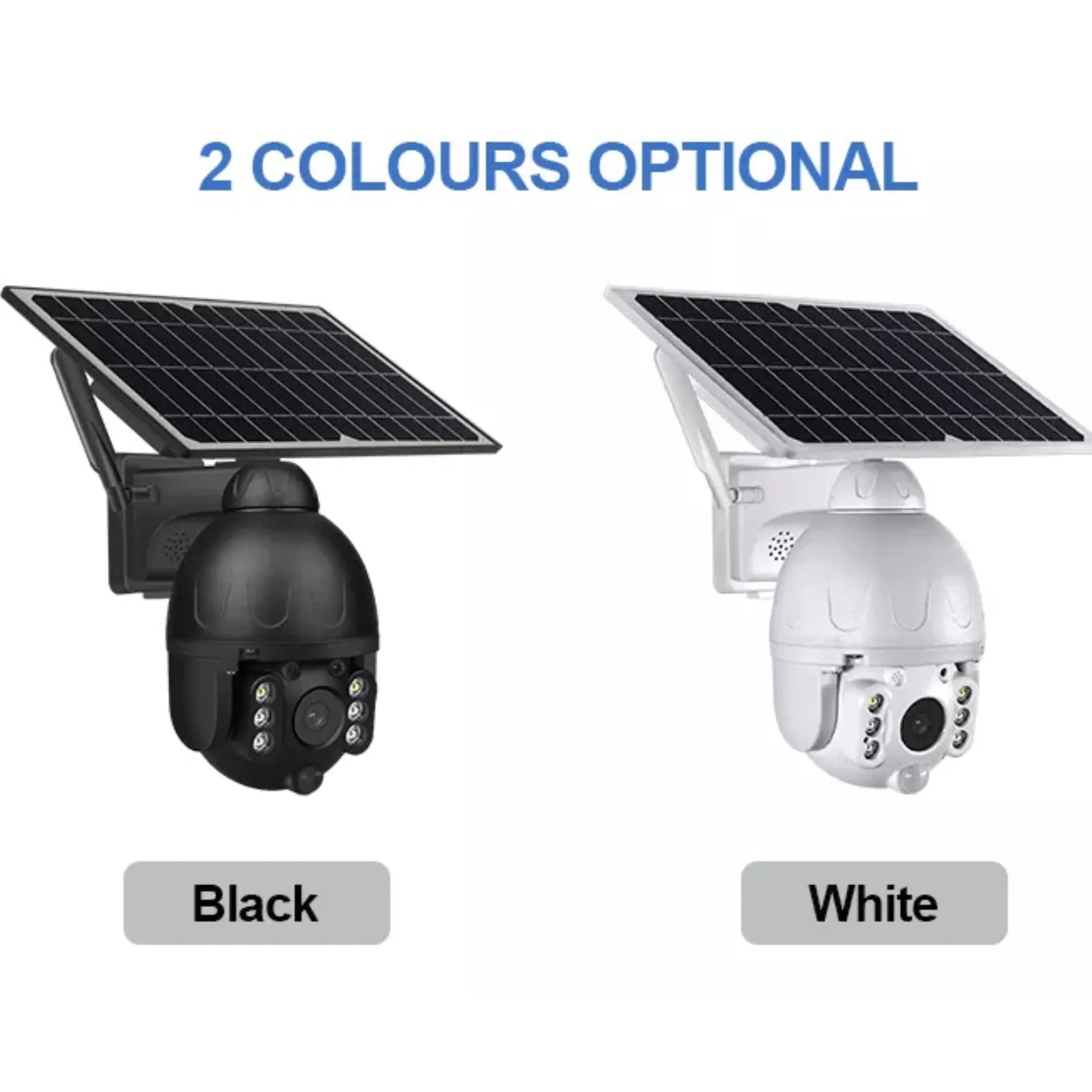 Solar Power 4G Sim Card Security Camera Pan / Tilt / Zoom 128GB Video Recorder 2 Way Audio