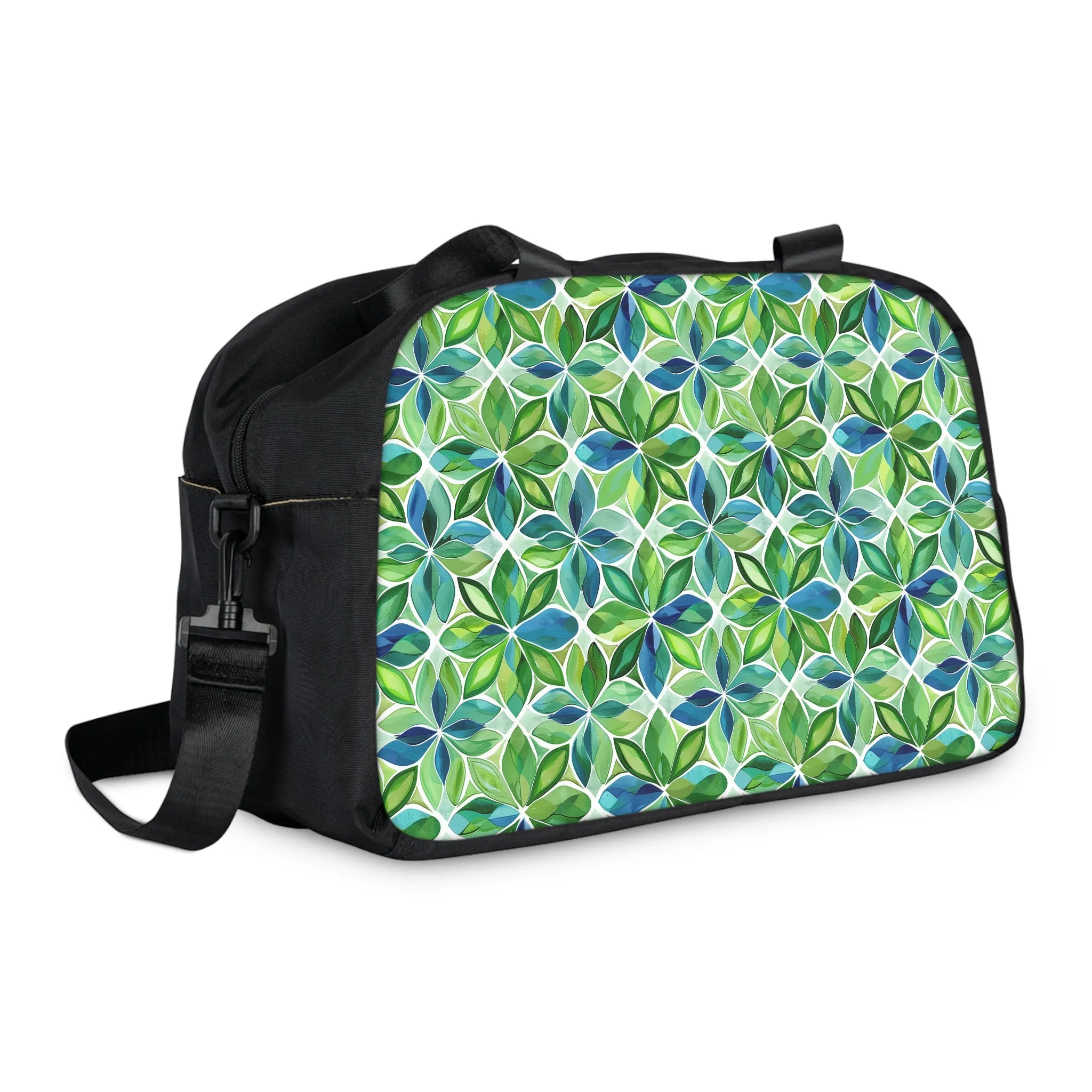 Spring Geo Flowers Fitness Gym Bag - Vibrant Geometry in Motion: Energize Your Journey with Spring Geo Flowers.