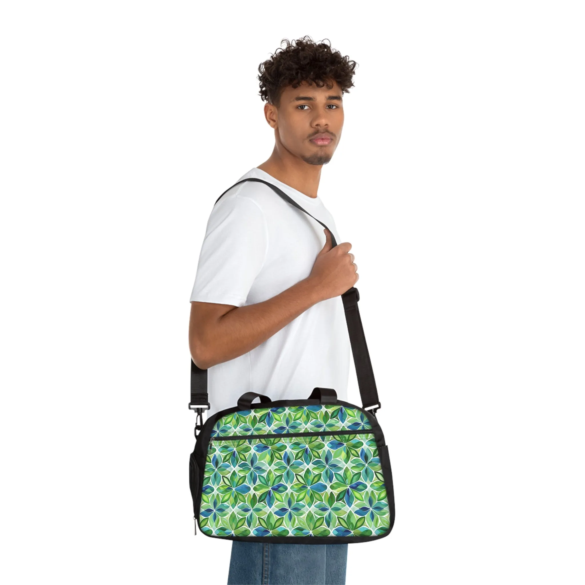 Spring Geo Flowers Fitness Gym Bag - Vibrant Geometry in Motion: Energize Your Journey with Spring Geo Flowers.