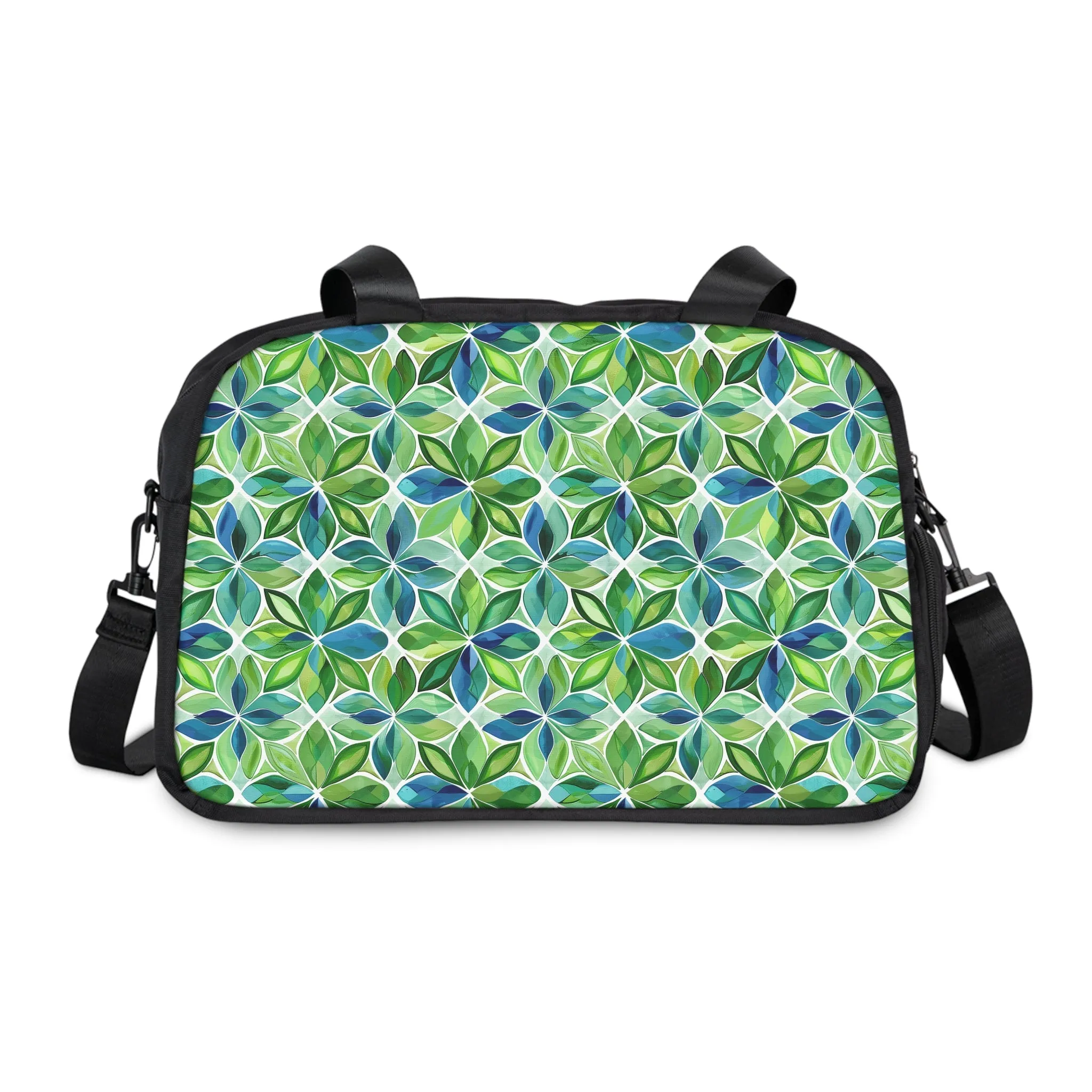 Spring Geo Flowers Fitness Gym Bag - Vibrant Geometry in Motion: Energize Your Journey with Spring Geo Flowers.