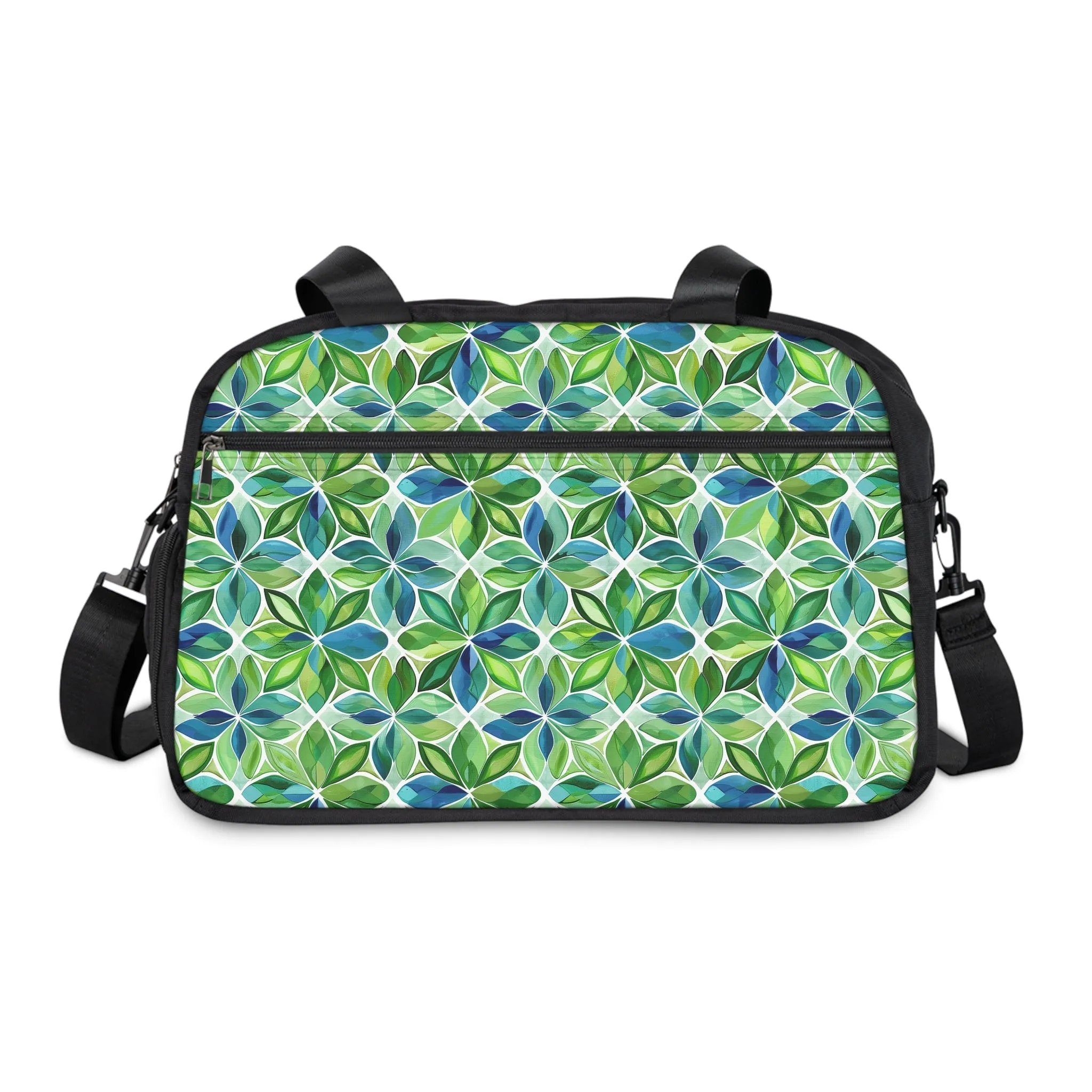 Spring Geo Flowers Fitness Gym Bag - Vibrant Geometry in Motion: Energize Your Journey with Spring Geo Flowers.