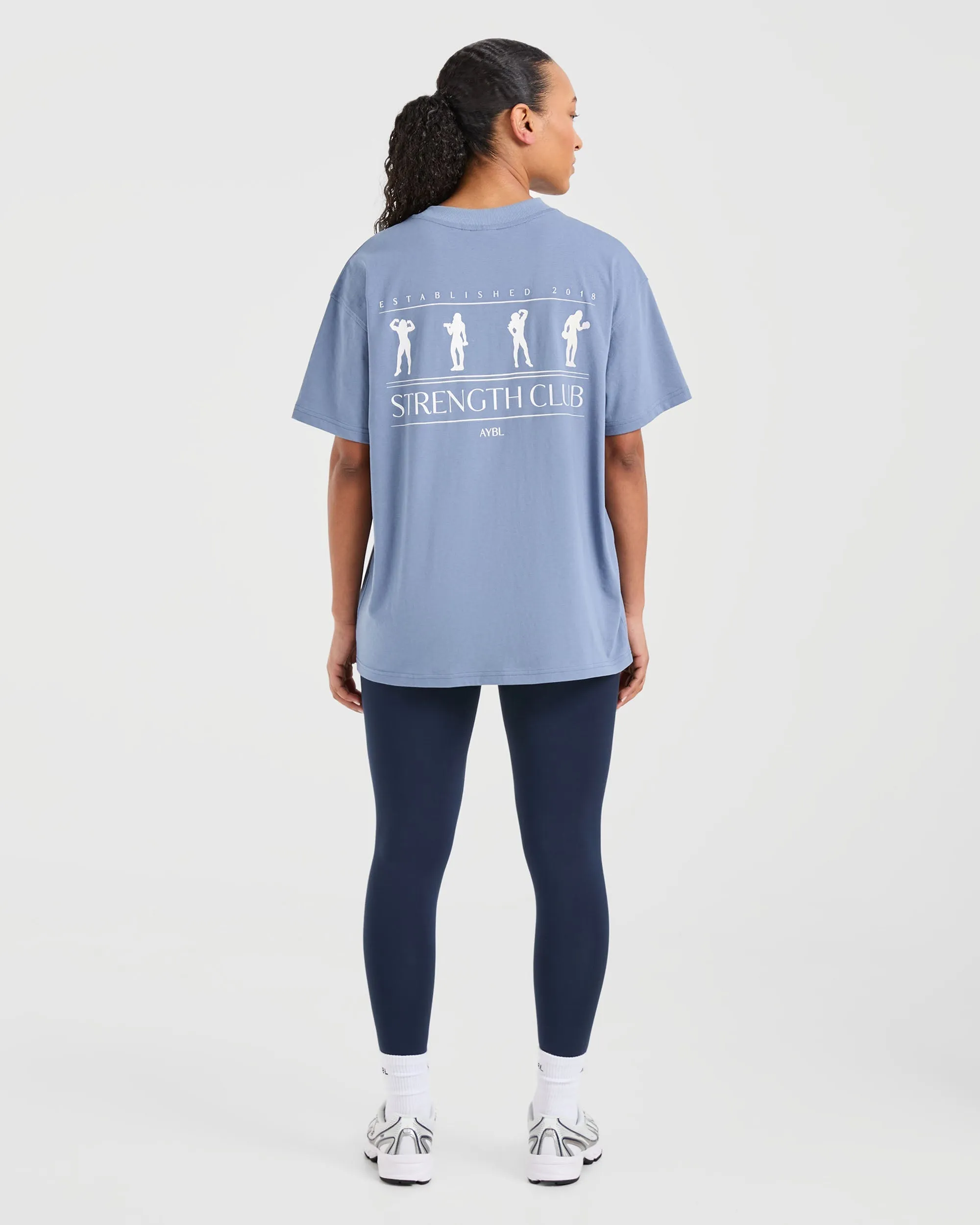 Strength Club Oversized T Shirt - Blue