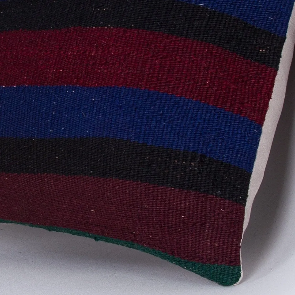 Striped Multiple Color Kilim Pillow Cover 16x16 7415