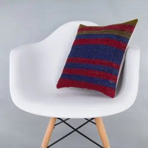Striped Multiple Color Kilim Pillow Cover 16x16 7547