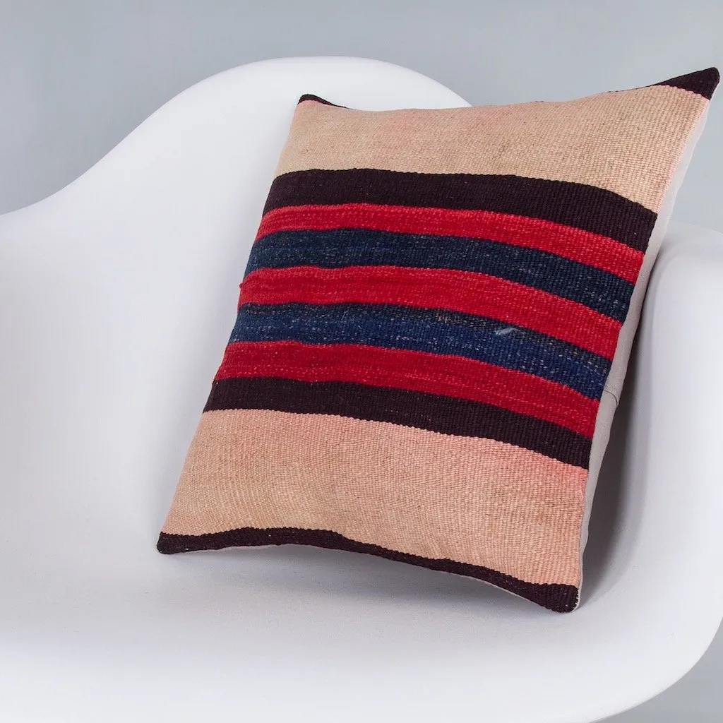 Striped Multiple Color Kilim Pillow Cover 16x16 7578