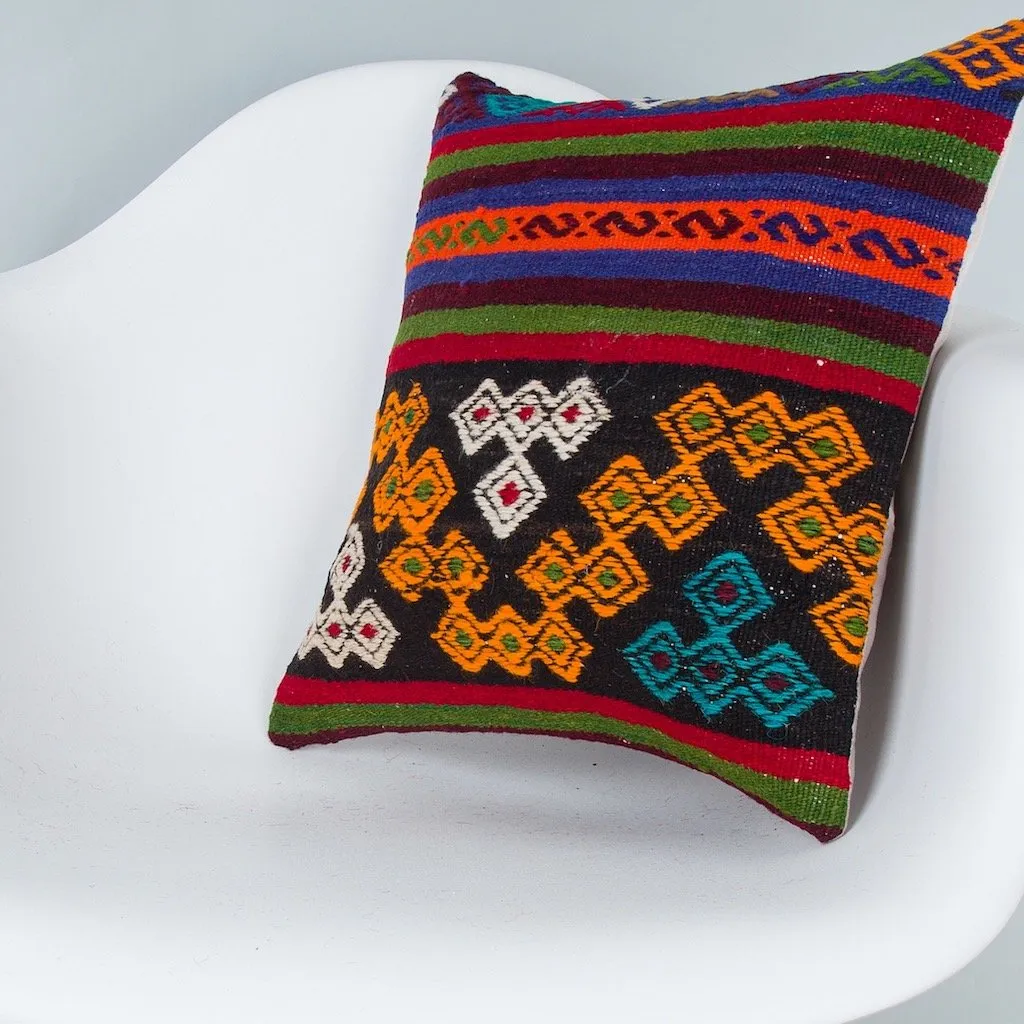 Striped Multiple Color Kilim Pillow Cover 16x16 8424