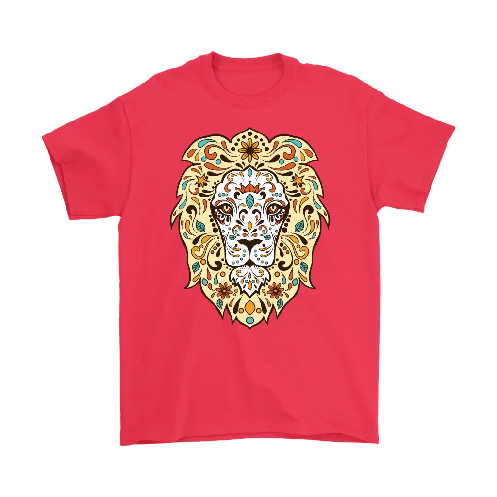 Sugar Skull Lion T-shirt, Lion Gift, Gift for Lion Lover, Lion Sugar Skull Shirt