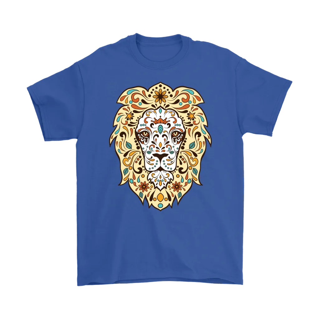 Sugar Skull Lion T-shirt, Lion Gift, Gift for Lion Lover, Lion Sugar Skull Shirt