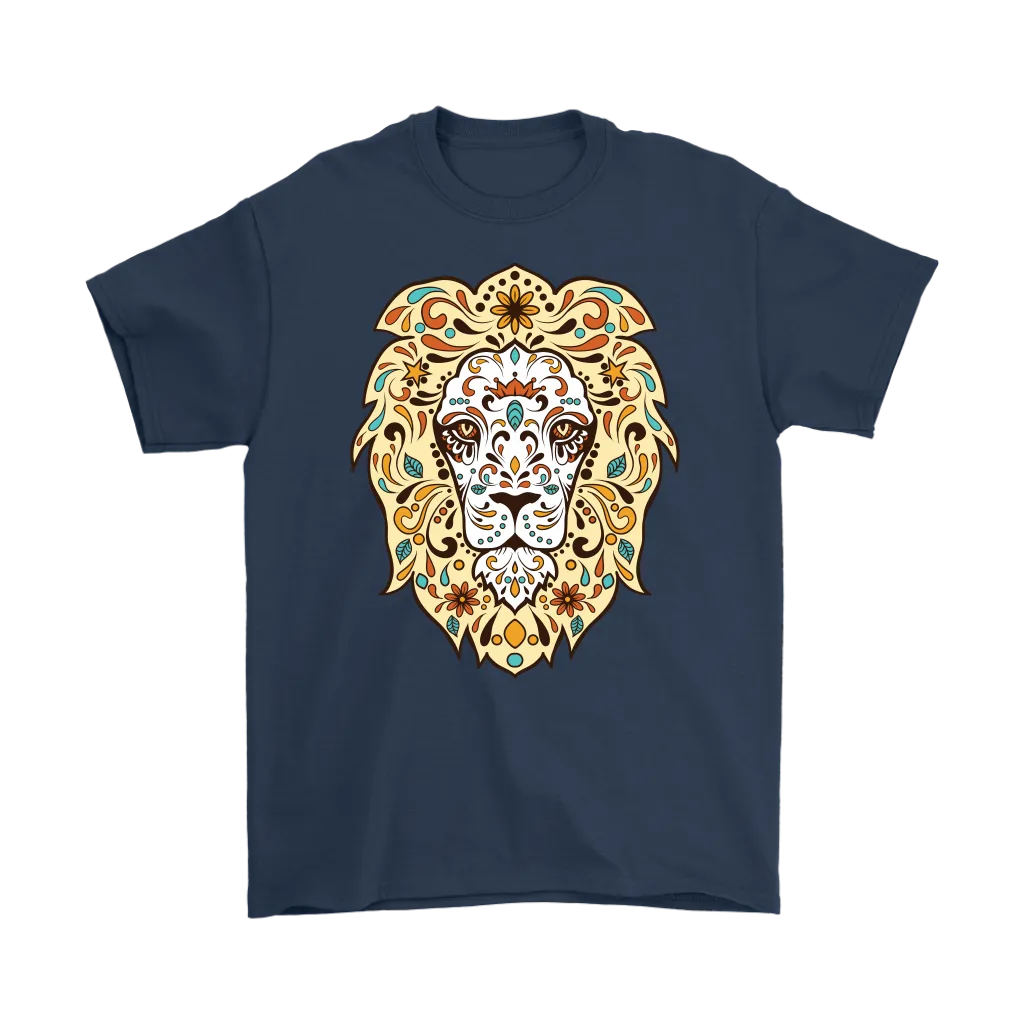 Sugar Skull Lion T-shirt, Lion Gift, Gift for Lion Lover, Lion Sugar Skull Shirt