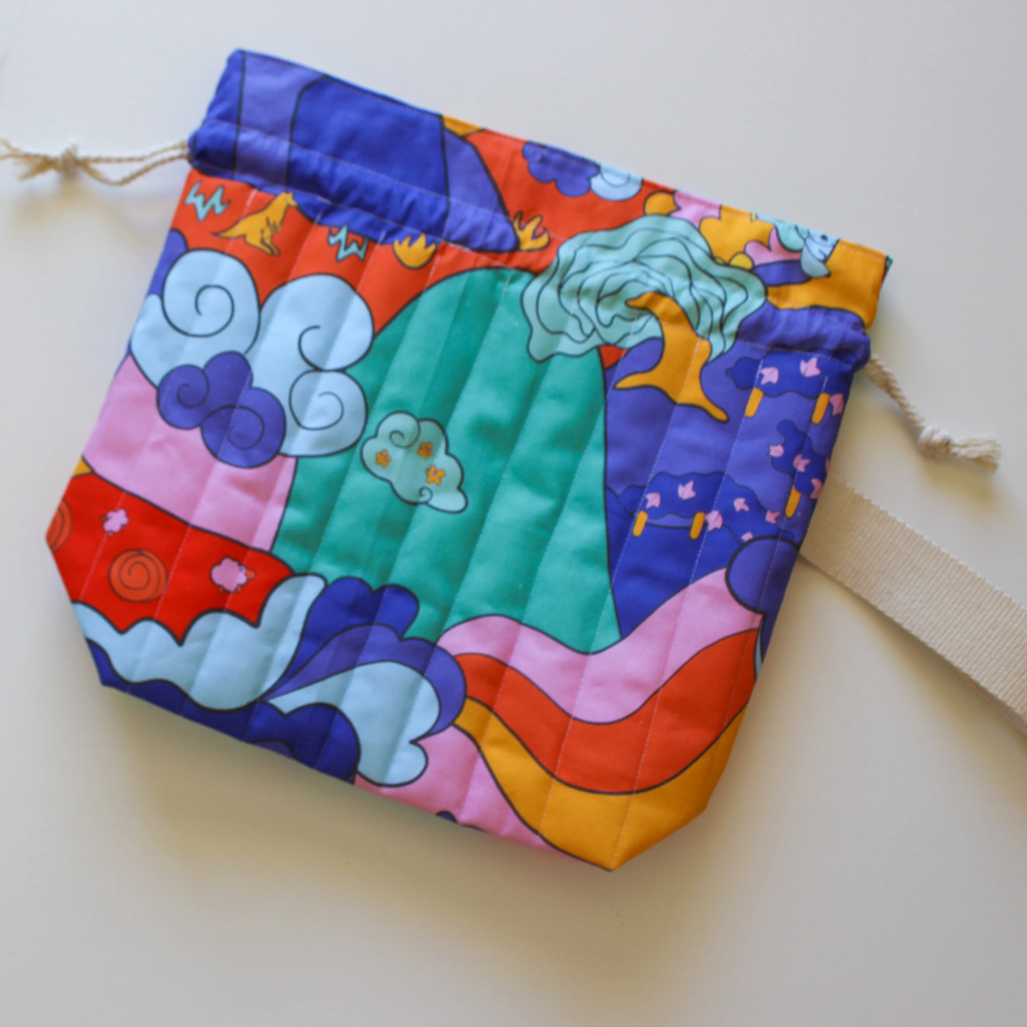 Sunburst Drawstring Project Bag