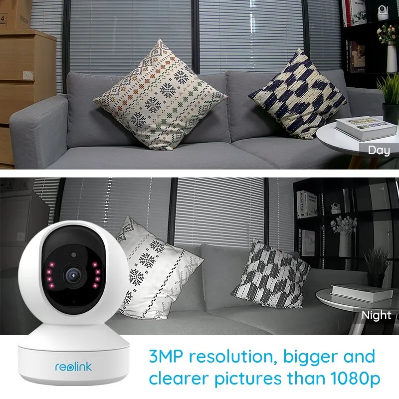 Surveillance WiFi Camera Baby Monitor 2.4G 3MP Full HD Indoor Home Security IP Camera E1