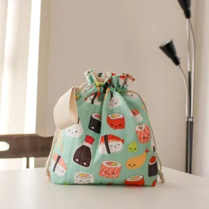 Sushi Drawstring Project Bag