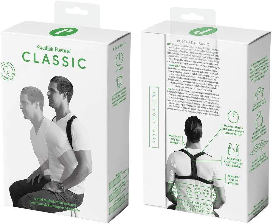 Swedish Posture - Classic, Shoulder and Upper Back Pain Relief, Posture Corrector