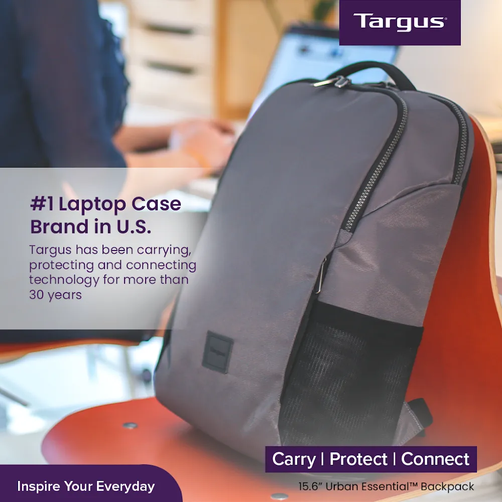 Targus 15.6" Urban Essentials Backpack - Gray