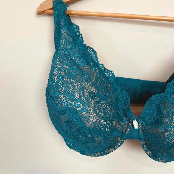 Thirdlove Size 38F Lace Contour Plunge  Bra Adjustable Strap Lightly Padded Wire