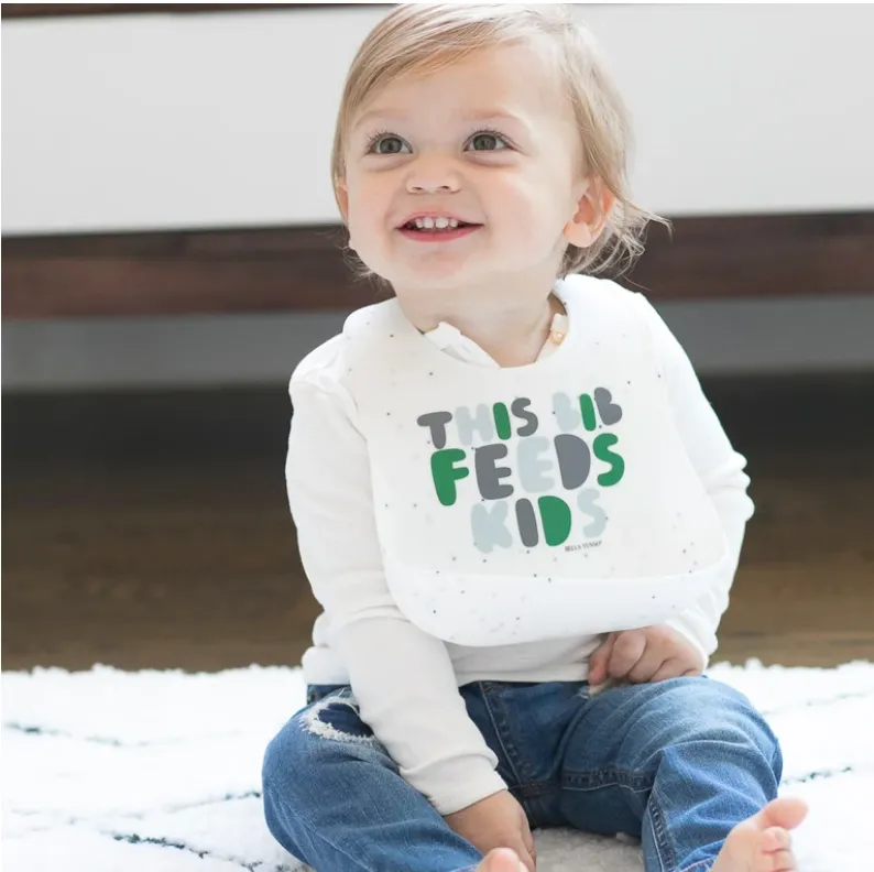 This Bib Feeds Kids- Green