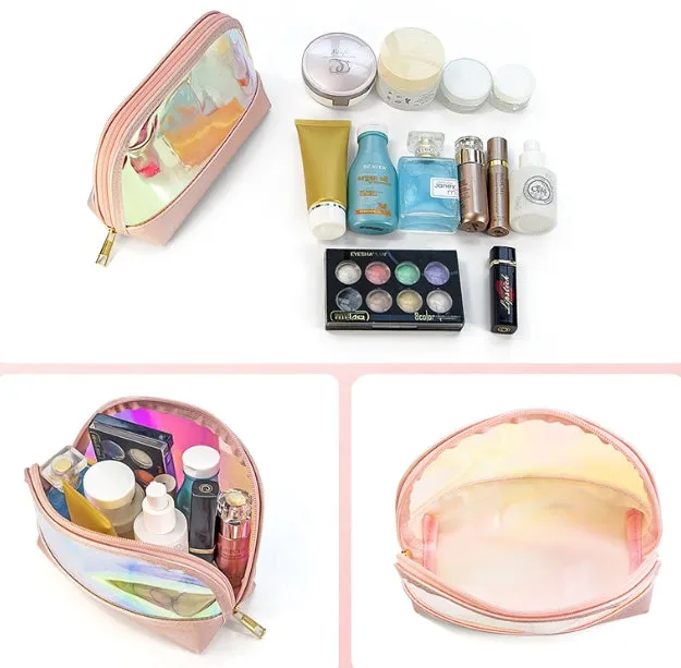 TikTok Fashion Travel Laser Lazy Makeup Bag: High-End Waterproof Transparent Ins-Style Business Trip Toiletry Set C-240524-6