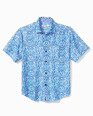 Tommy Bahama Coconut Point Sandbar Geo IslandZone Camp Shirt - Old Royal