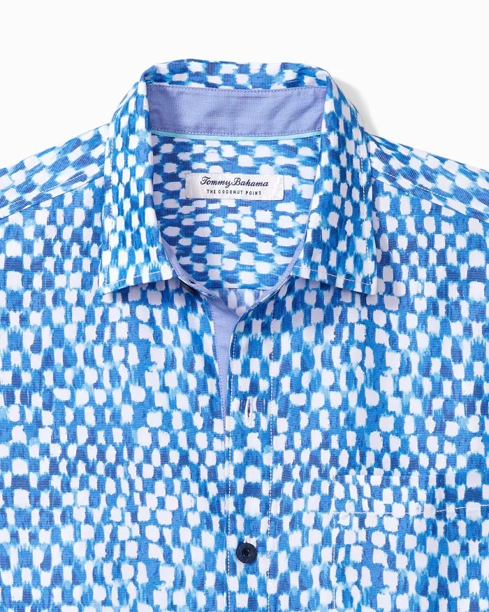 Tommy Bahama Coconut Point Sandbar Geo IslandZone Camp Shirt - Old Royal