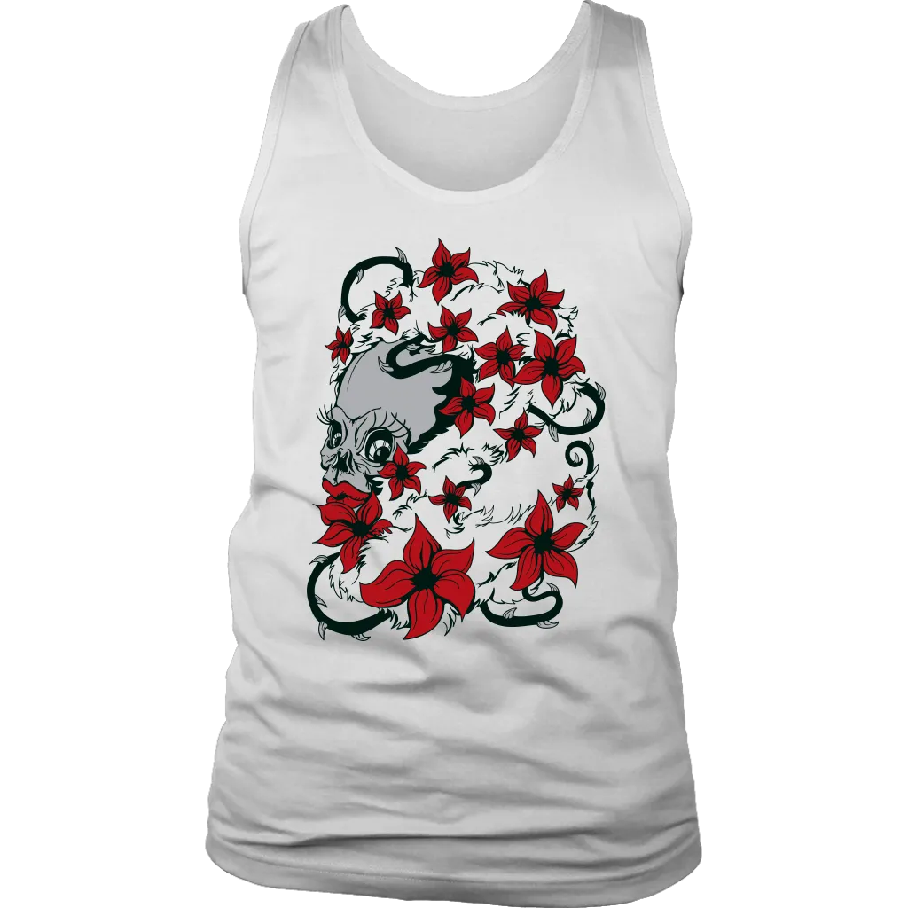 Trash Polka T-shirt, Skull Shirt Gift, Skull and Flowers Shirt, Skull T-shirt