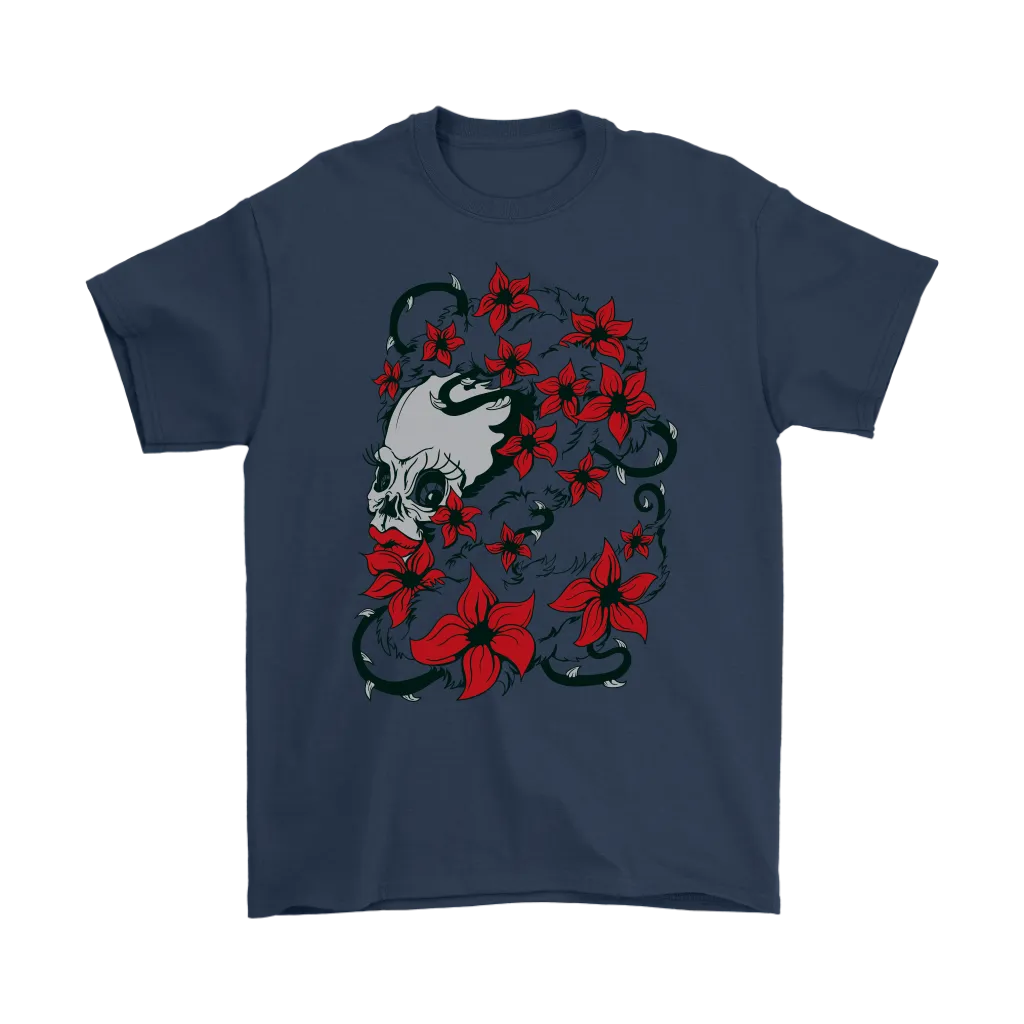 Trash Polka T-shirt, Skull Shirt Gift, Skull and Flowers Shirt, Skull T-shirt