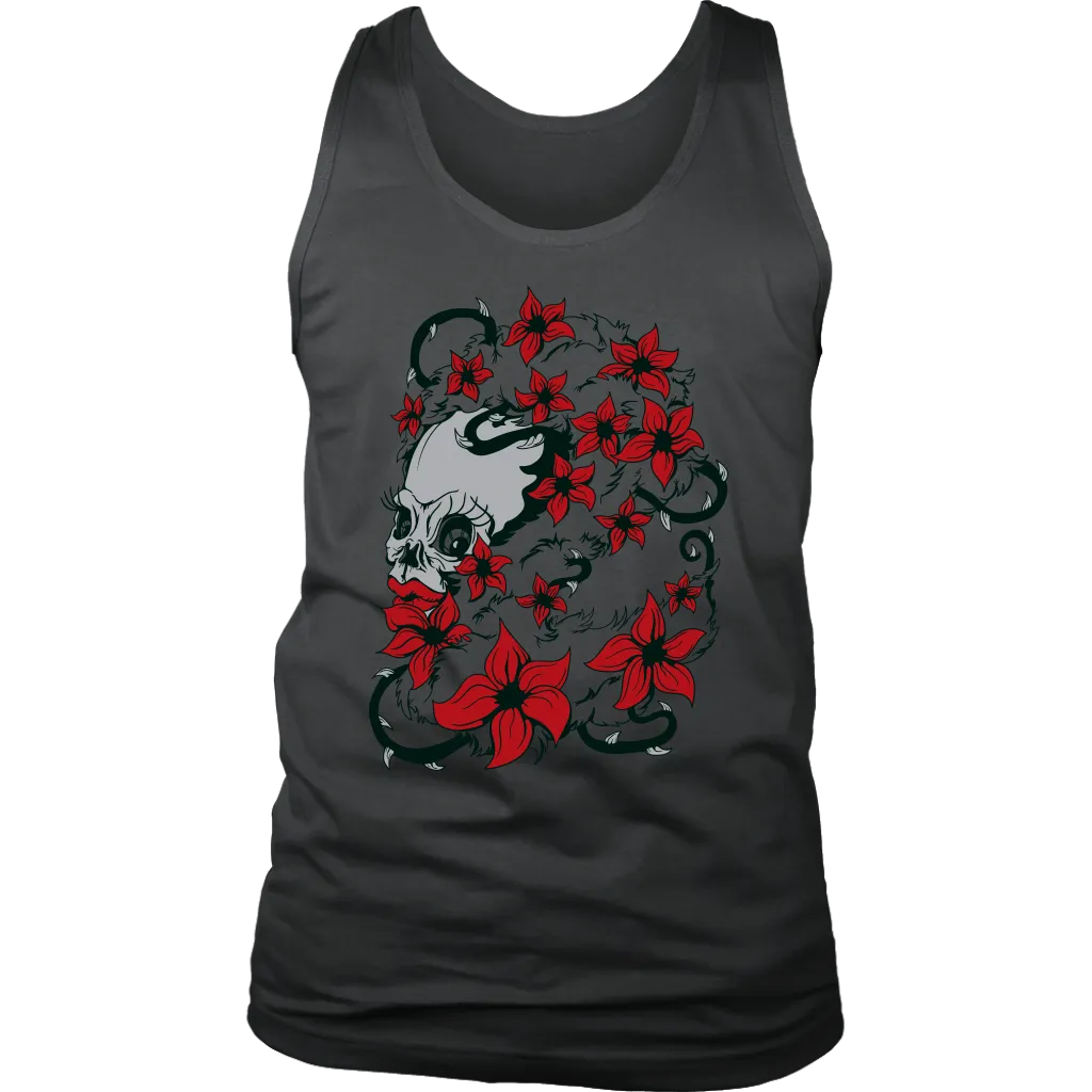 Trash Polka T-shirt, Skull Shirt Gift, Skull and Flowers Shirt, Skull T-shirt