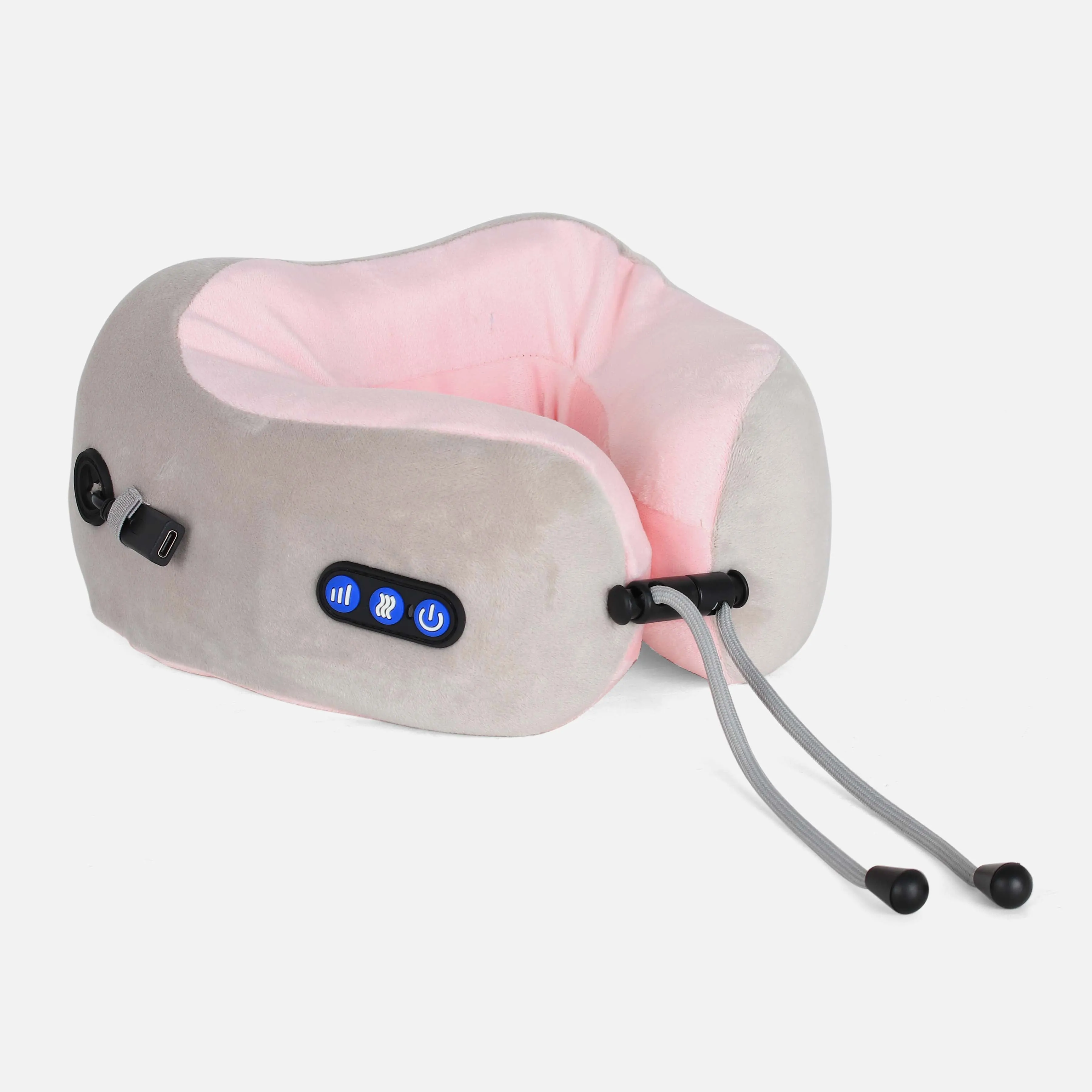 TRAVEL PILLOW FABRIC MEMORY FOAM   MASSAGER AND BATTERY