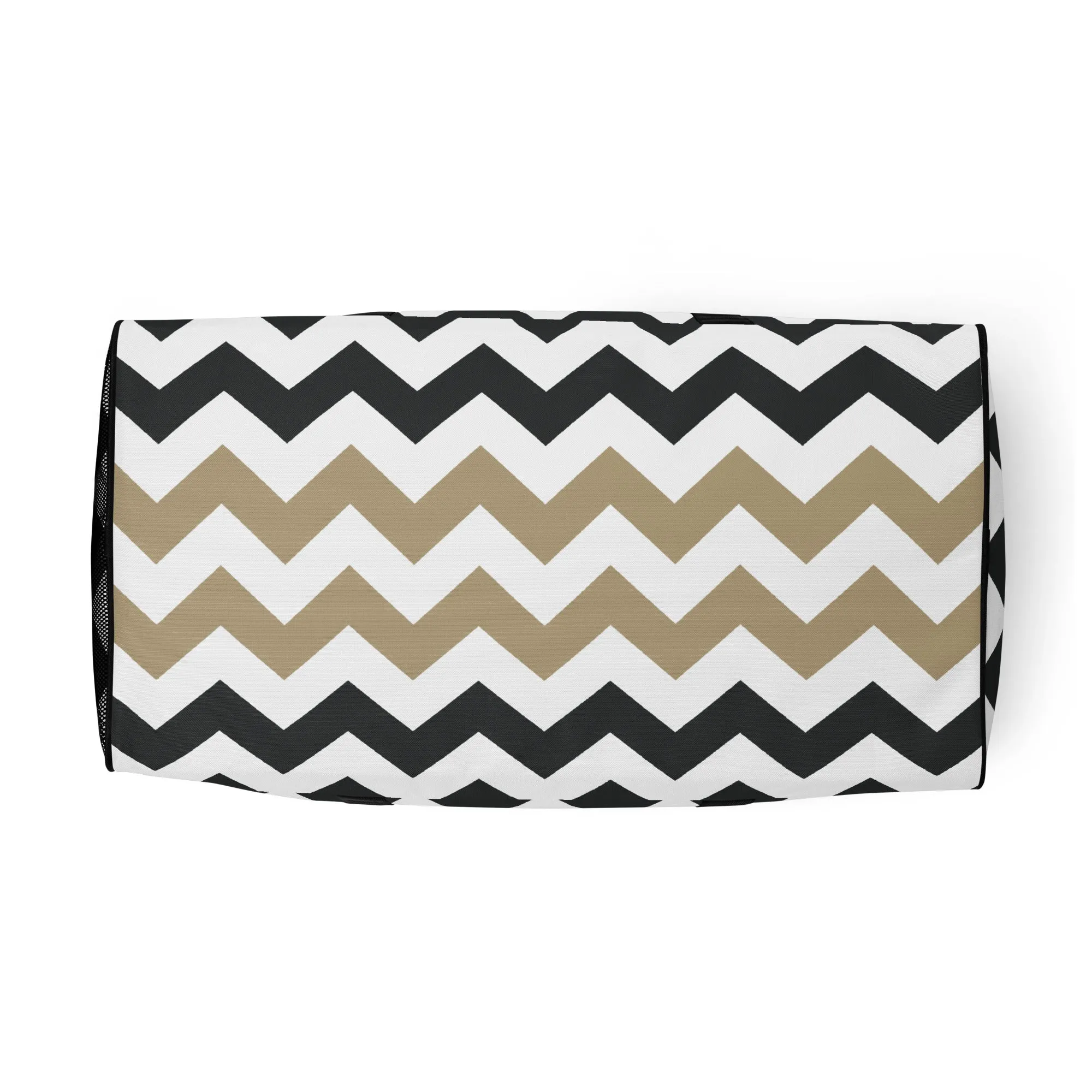 Two Tone Zigzag Pattern - Sustainably Made Duffle Bag