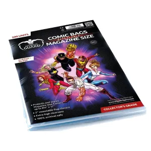 Ultimate Guard Comic Bags Resealable Magazine Size 100ct