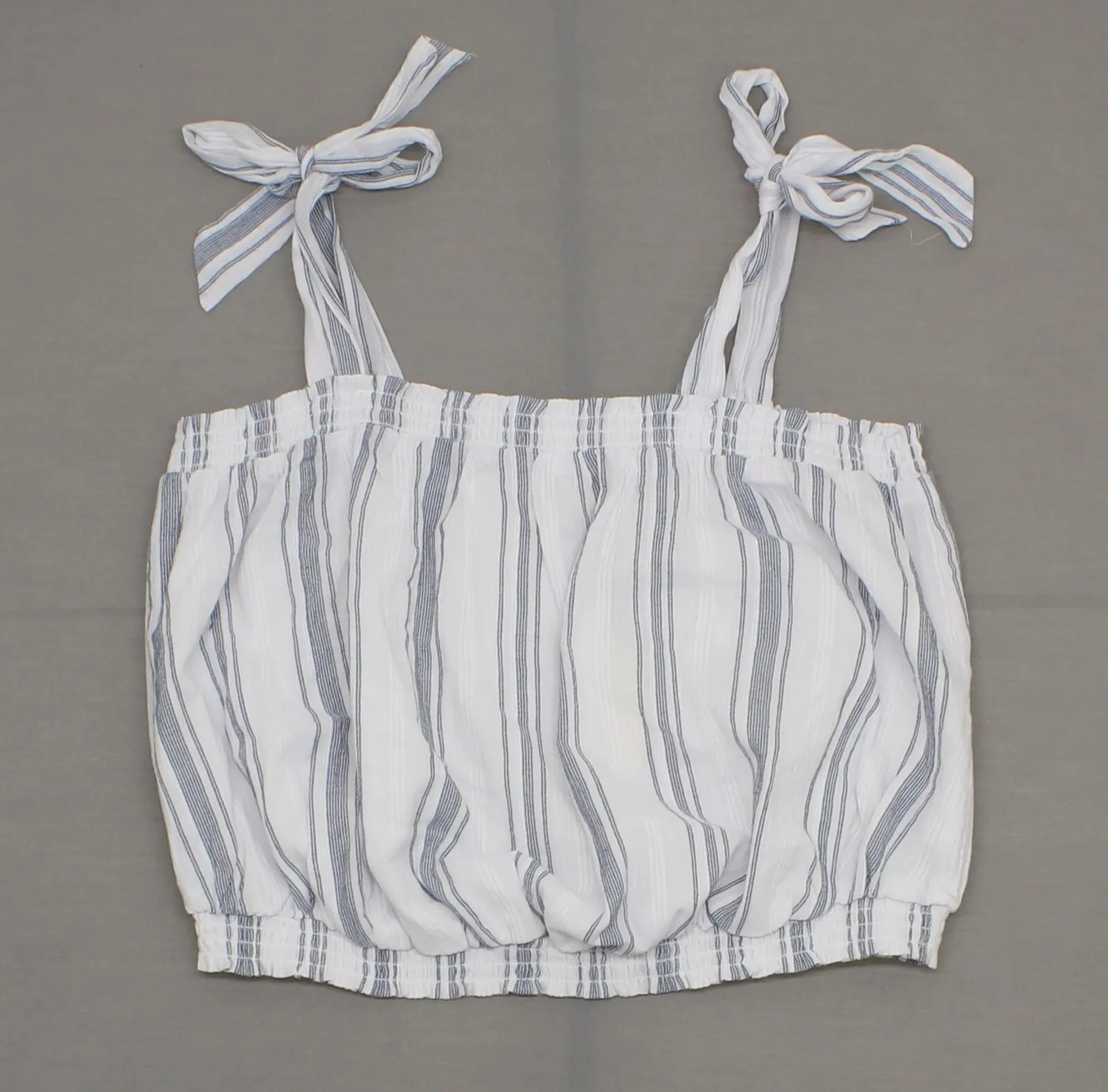 Universal Thread Women's Cotton Striped Ruffle Tie Strap Tank Top