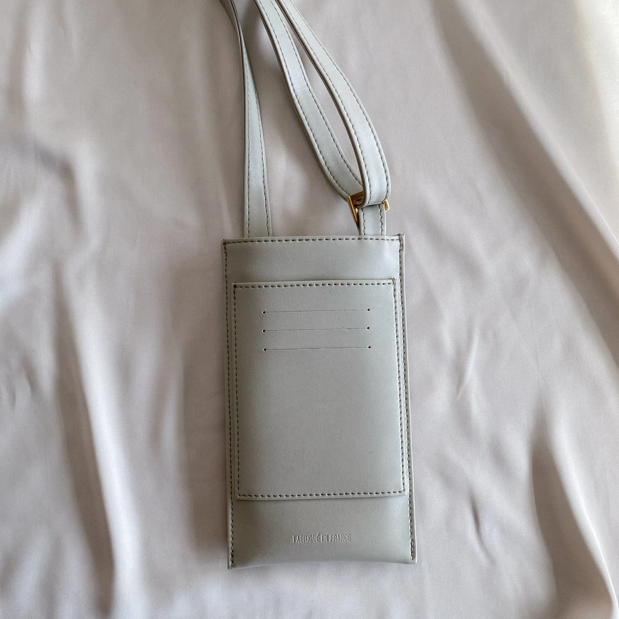 Vanilla Vegan Apple Leather Pouch | Grey
