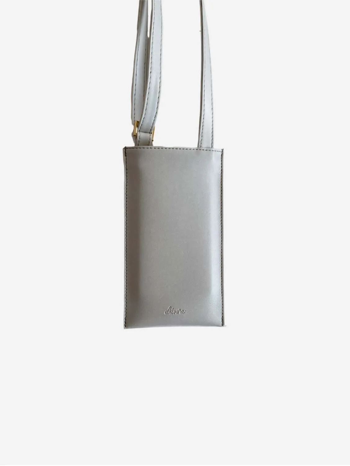 Vanilla Vegan Apple Leather Pouch | Grey