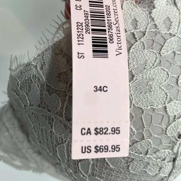 Victoria’s Secret Dream Angels Lightly Lined Demi Twinkle Shine Strap Bra Sz 34C