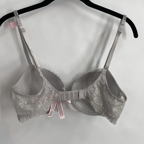 Victoria’s Secret Dream Angels Lightly Lined Demi Twinkle Shine Strap Bra Sz 34C