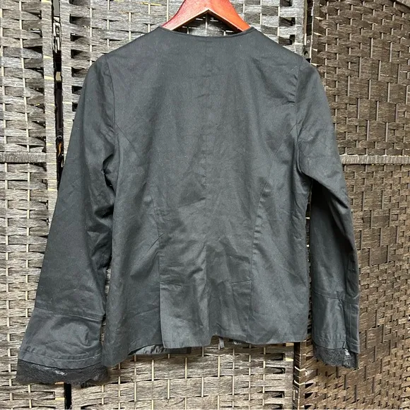 Vintage Y2K Mix Nouveau ruffled cotton jacket with front pockets size small med
