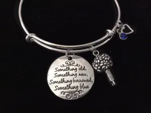 Wedding Day Poem Expandable Charm Bracelet Adjustable Wire Bangle Wedding Shower Bridal Gift