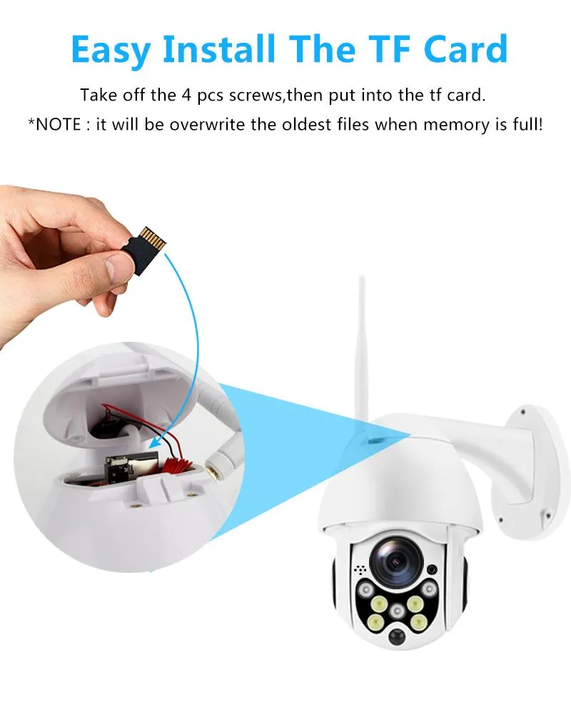Wireless Outdoor IP Security Camera with Night Vision
