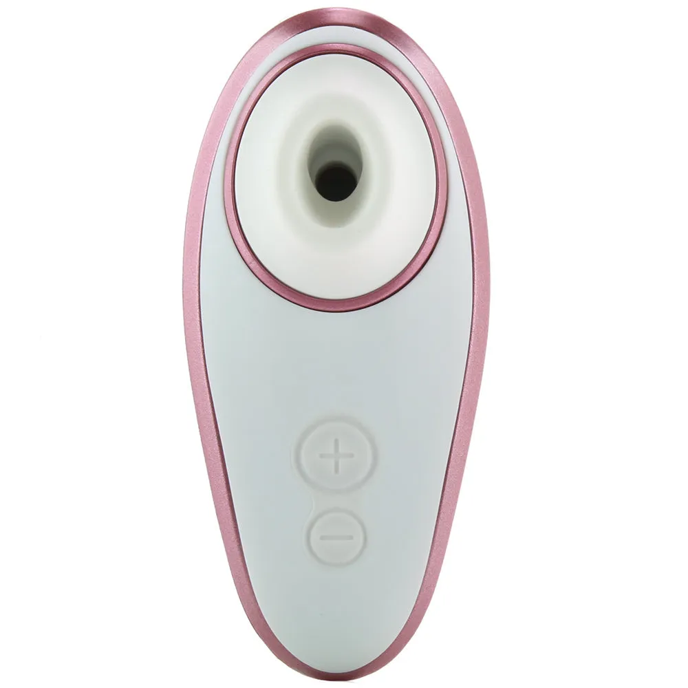 Womanizer Liberty Rechargeable Silicone Compact Travel Pleasure Air Clitoral Stimulator Pink Rose