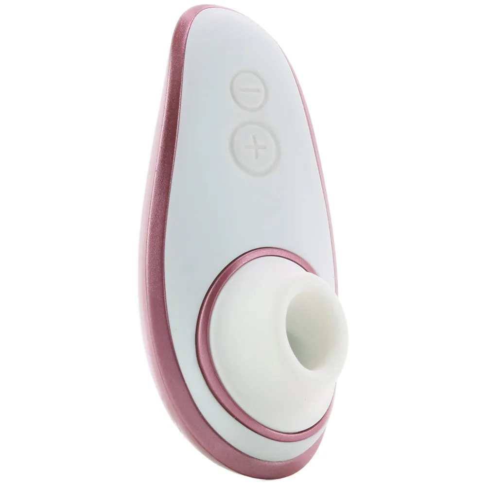 Womanizer Liberty Rechargeable Silicone Compact Travel Pleasure Air Clitoral Stimulator Pink Rose