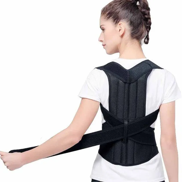 Women's Adjustable Posture Corrector Back Brace Shoulder Lumbar Spine Support
