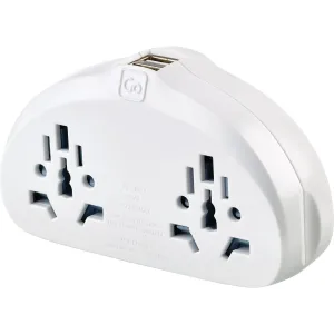 World to USA Adapter Duo   USB