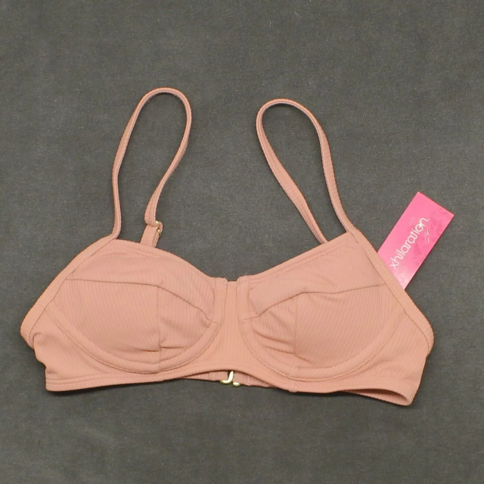 Xhilaration Women's Ribbed Faux Underwire Bikini Top