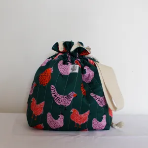 Yarn Chicken Drawstring Project Bag
