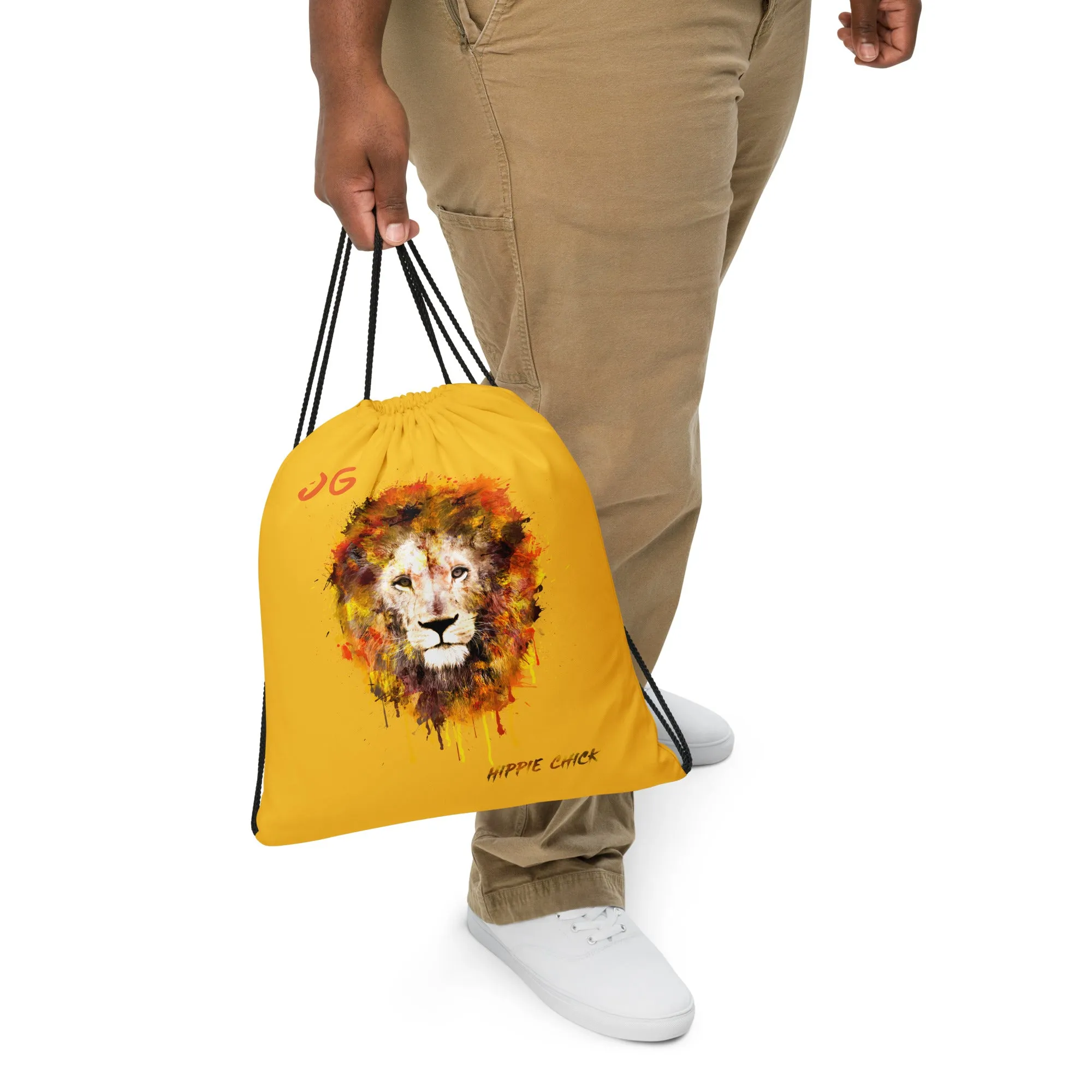 Yellow Drawstring Bag