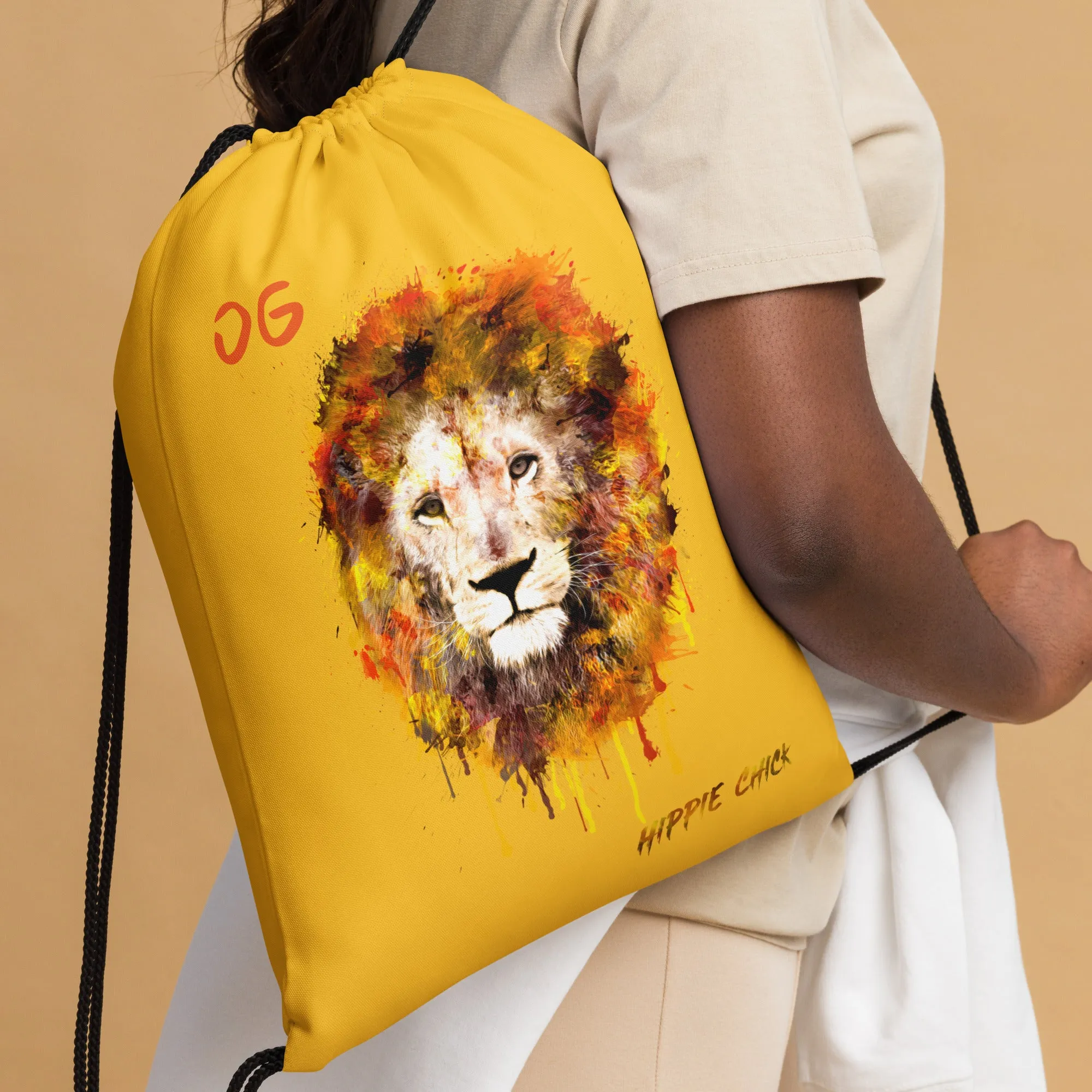 Yellow Drawstring Bag