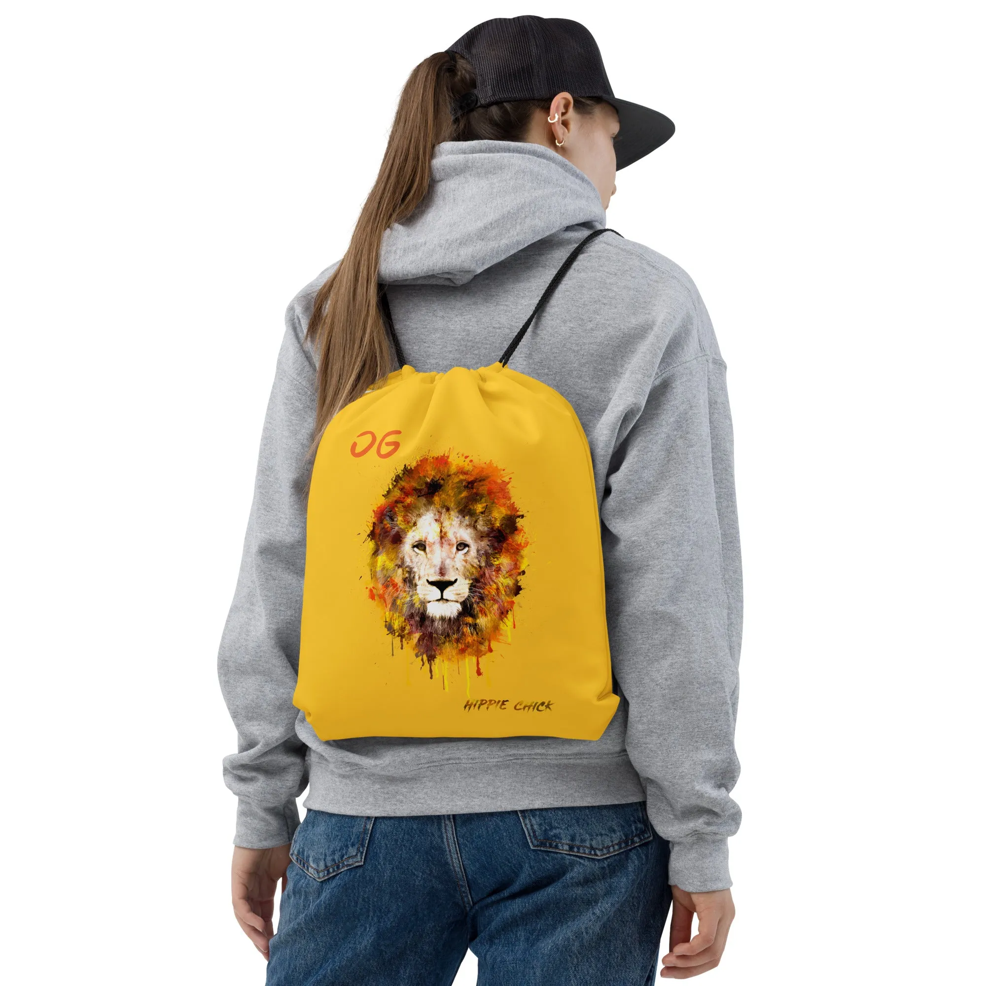 Yellow Drawstring Bag