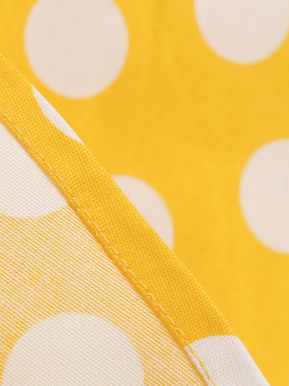 Yellow Polka Dots Vintage Halter Strap Backless 1950S Vintage Dress With Pockets