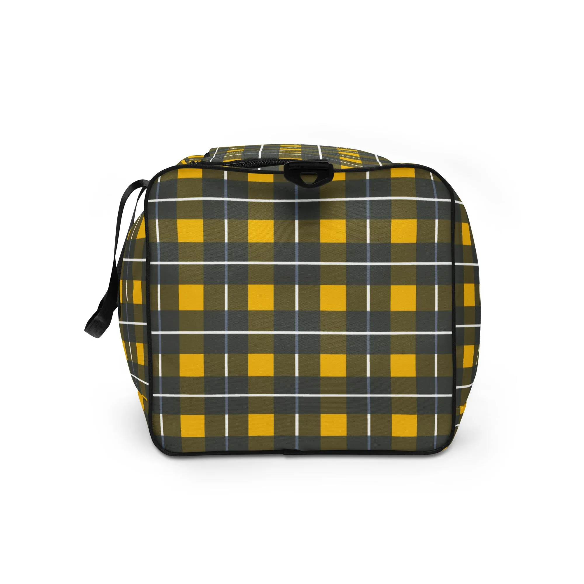 Yellow Tartan - Inspired By Harry Styles - Sustainably Made  Duffle bag