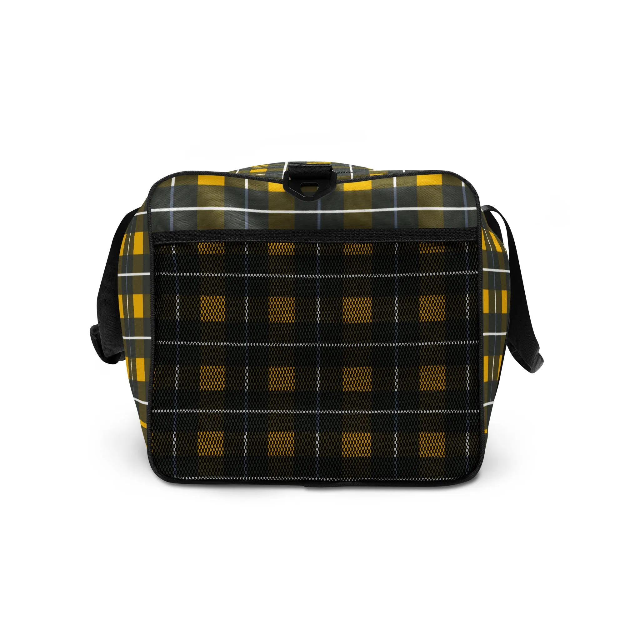 Yellow Tartan - Inspired By Harry Styles - Sustainably Made  Duffle bag